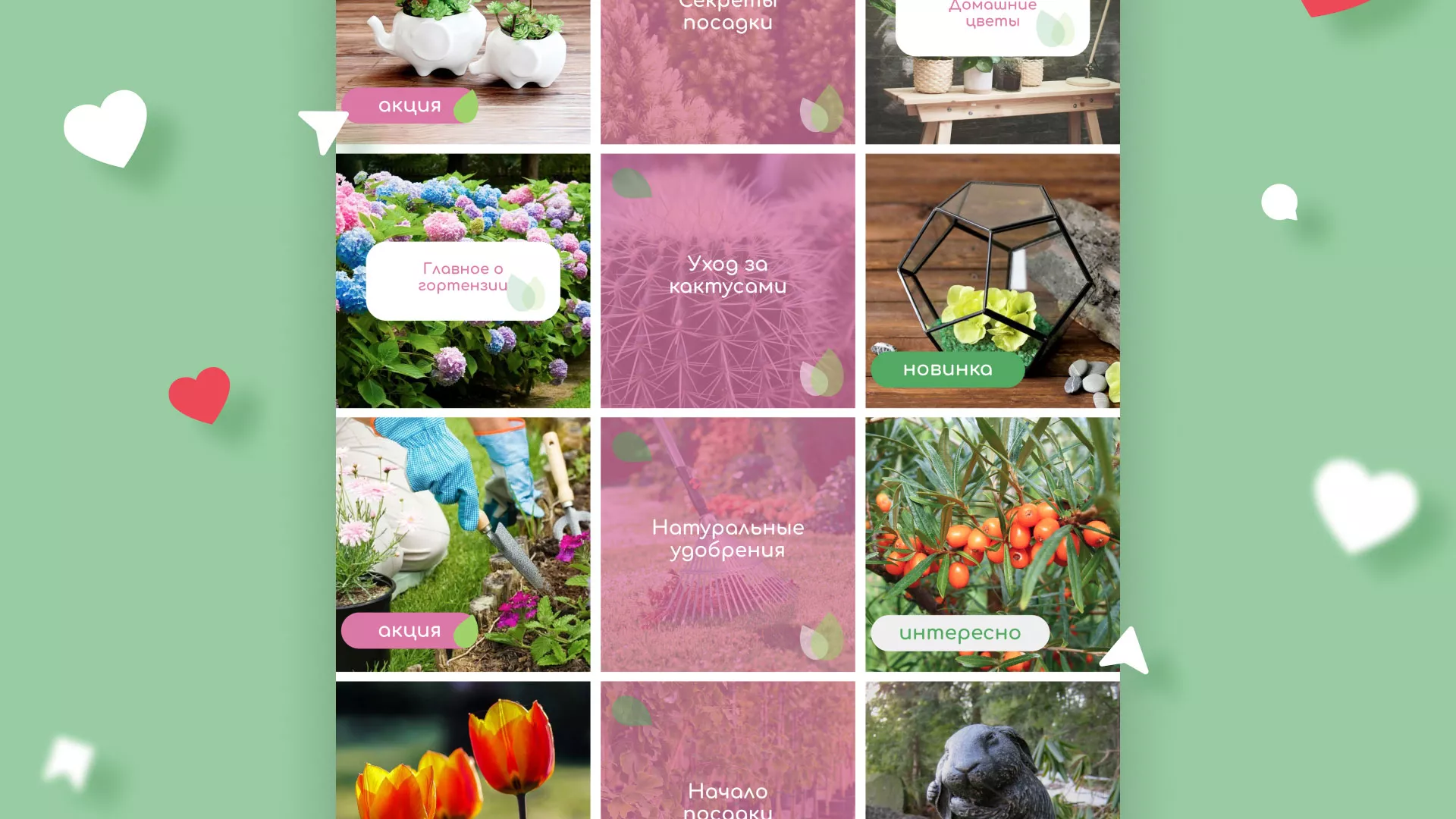 Разработка оформления профиля Instagram для магазина «Floraint» в Невинномысске