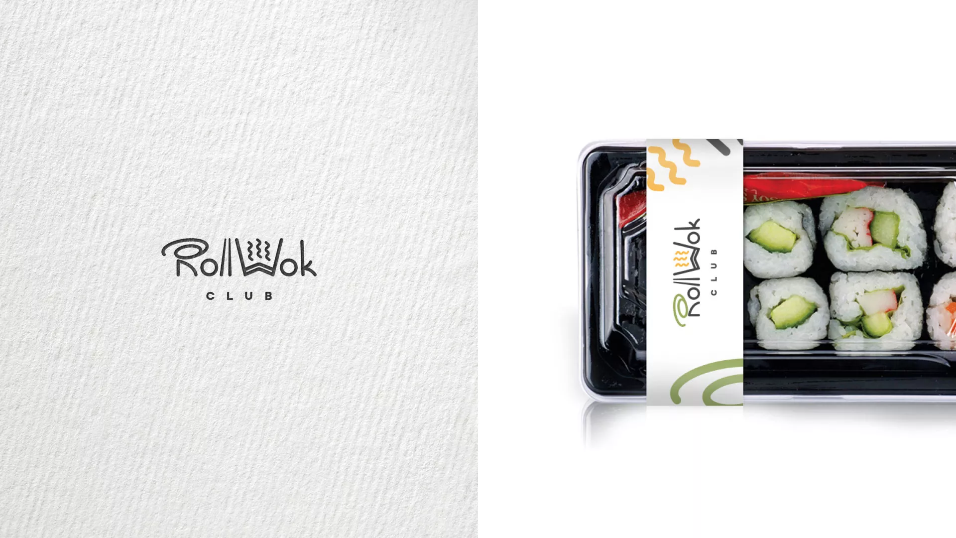 Разработка наклеек для суши-бара «Roll Wok Club» в Невинномысске
